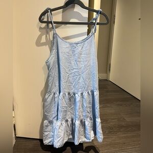 La Vie en Rose Aqua Light Blue Cover-up Swim Dress - Small